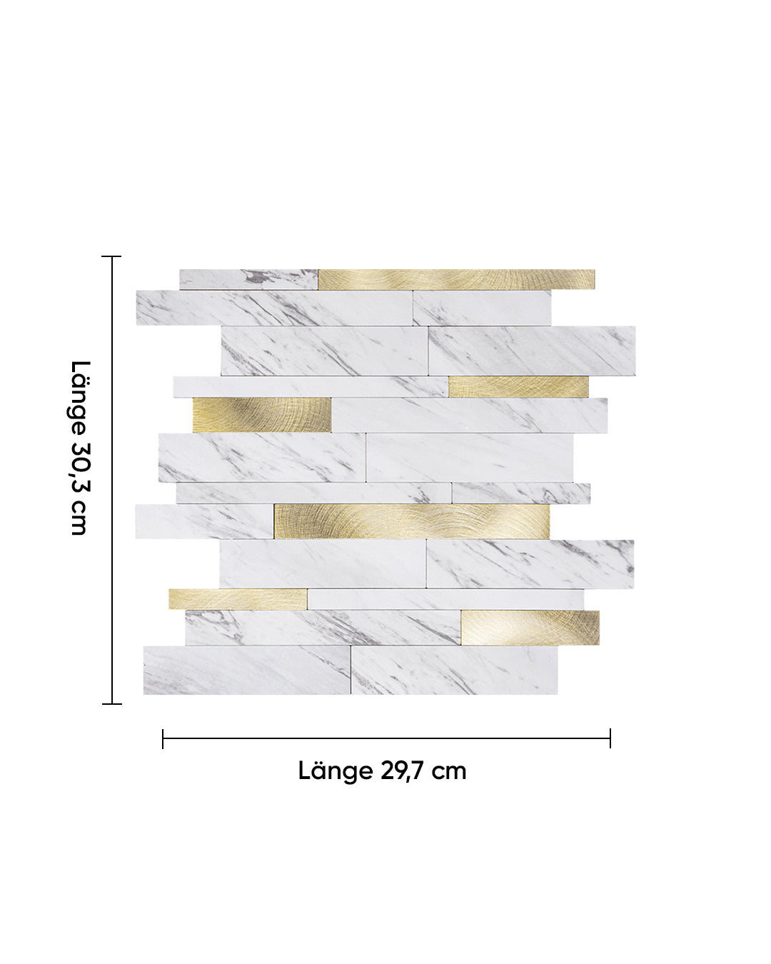 Mozaïek wandtegels, zelfklevende wandtegels | Goud en Wit Mozaïek WJS-3144