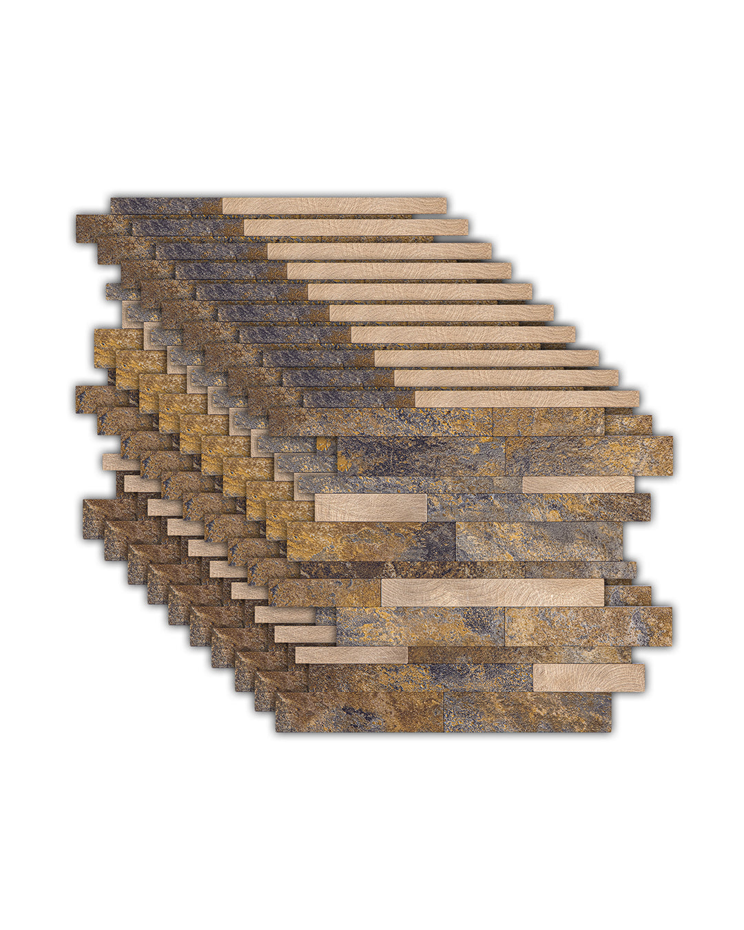 Mosaik-Wandfliesen, selbstklebende Wandfliesen | Nature Painting Mosaics WJS-3145