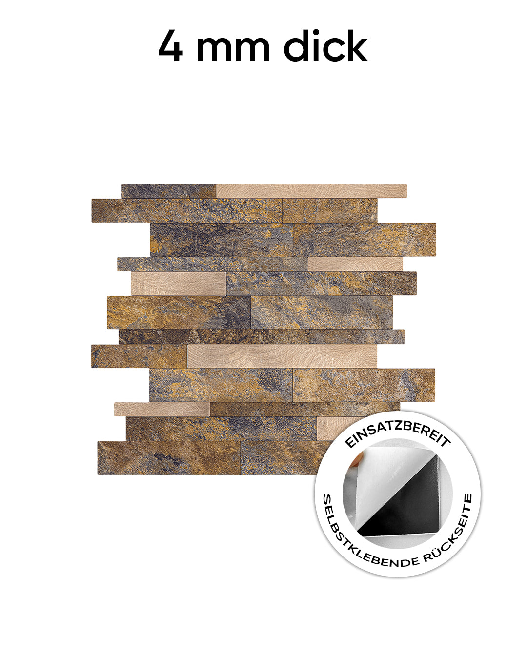 Mosaik-Wandfliesen, selbstklebende Wandfliesen | Nature Painting Mosaics WJS-3145