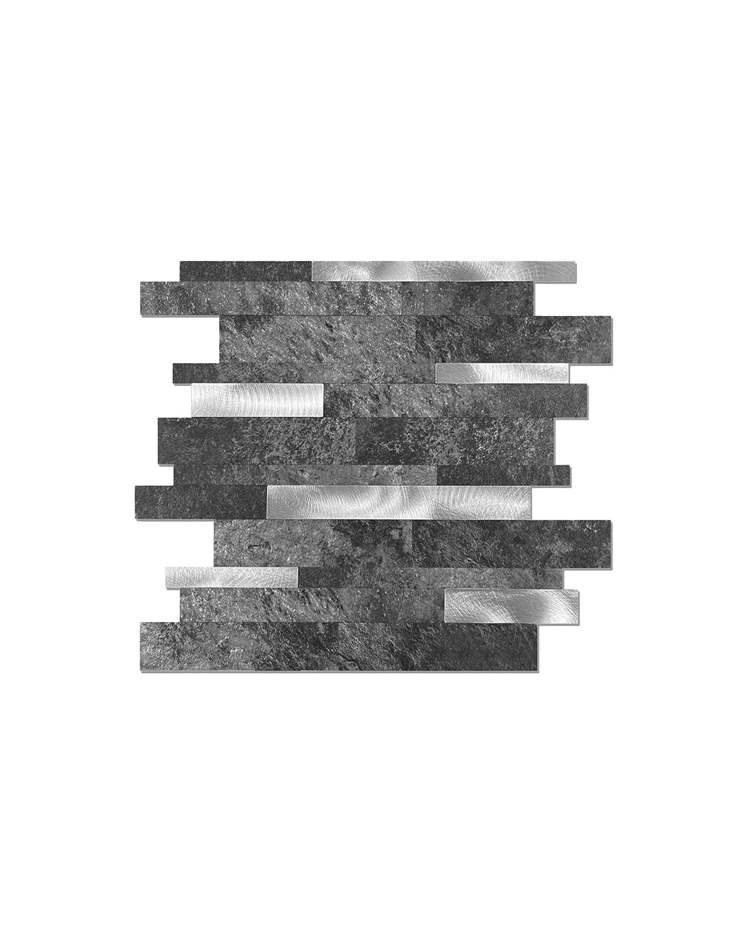 Mosaik-Wandfliesen, selbstklebende Wandfliesen | Modern Grey-White Mosaics WJS-3166