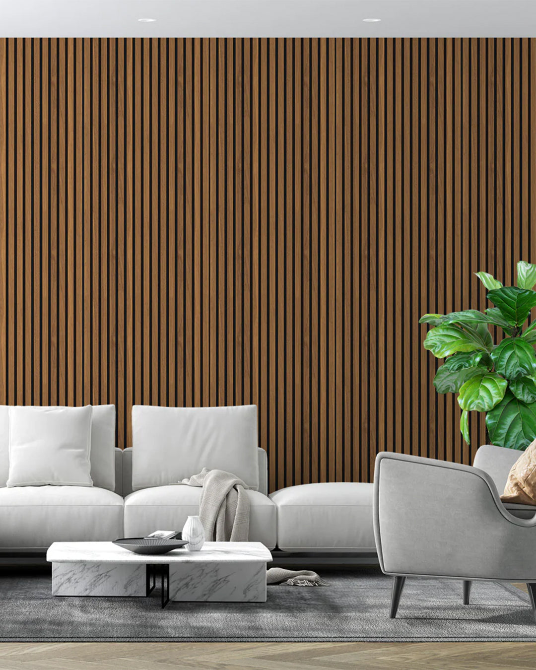 Akoestische wandpanelen van hout van Walnut