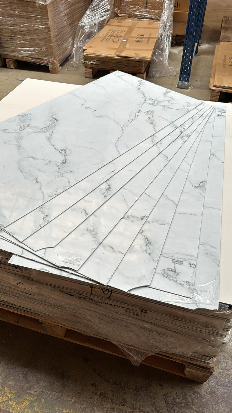 Marble Look Bathroom Tile Alternative/Tidal Wave UV-12 120X60 CM