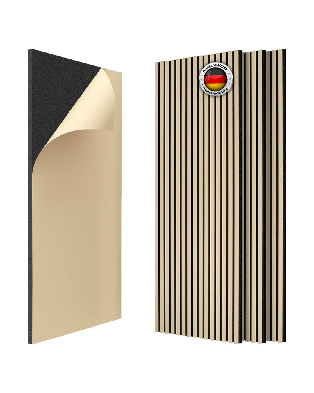 3D Akustik Wandpaneel Holz 4er Set – 120×60×2,1 cm – White Oak