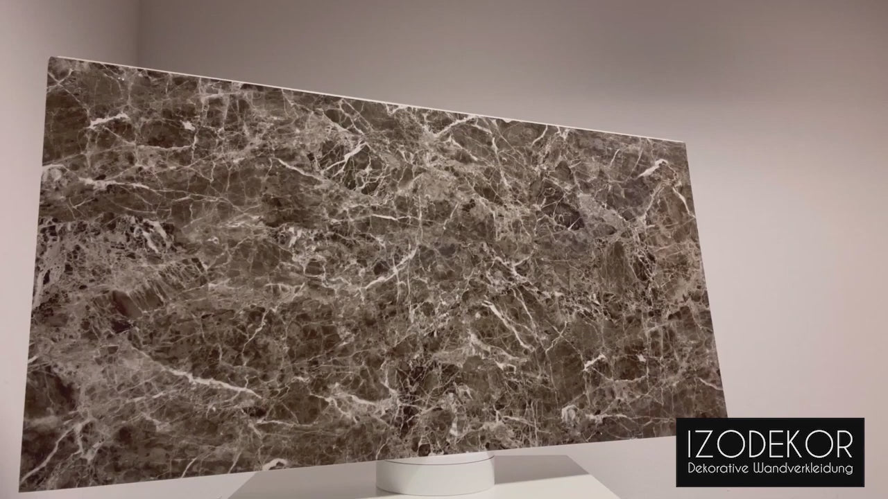 Marmerlook alternatief voor badkamertegels/keukentegels Emperador Dark 122x244 cm 