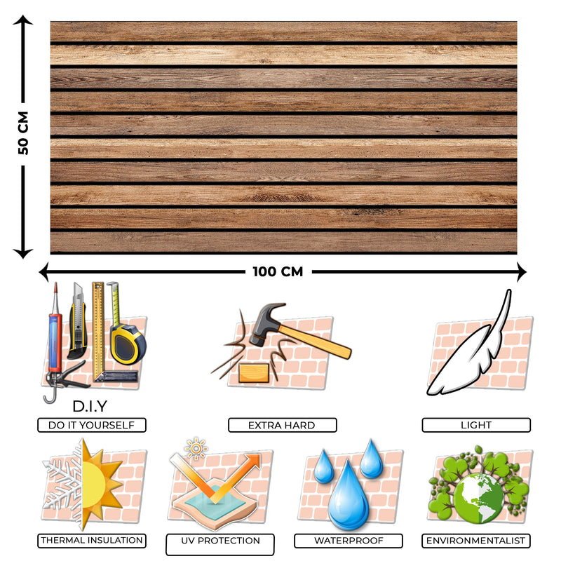 Holzleistenoptik-Paneele Artikel: Dark Wood AP-02 Wandverkleidung